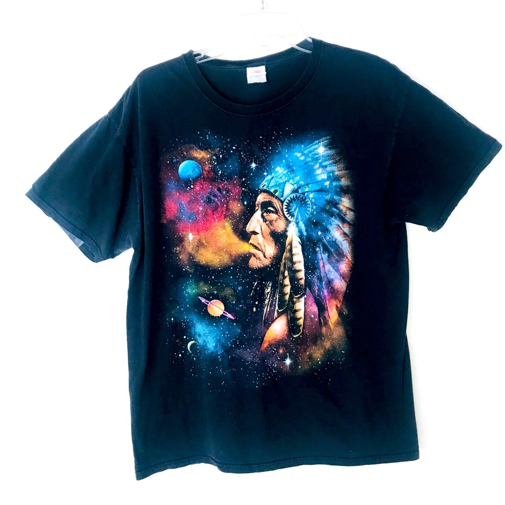 Vintage Native American Face Oversize Graphic Tee